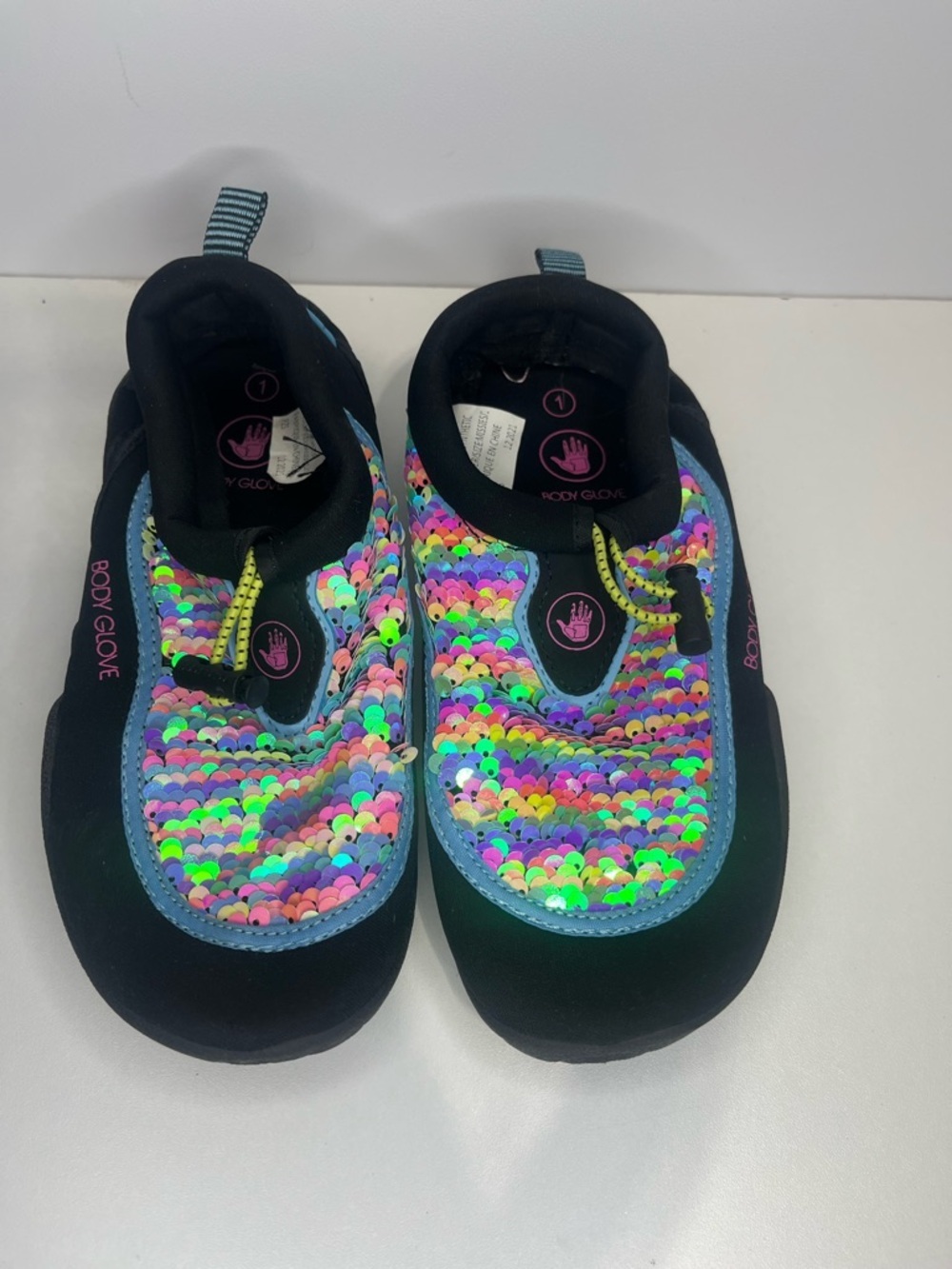 Body Glove Kids Mermaid Sequin Water Shoes - Black + Multicolor Girls size l